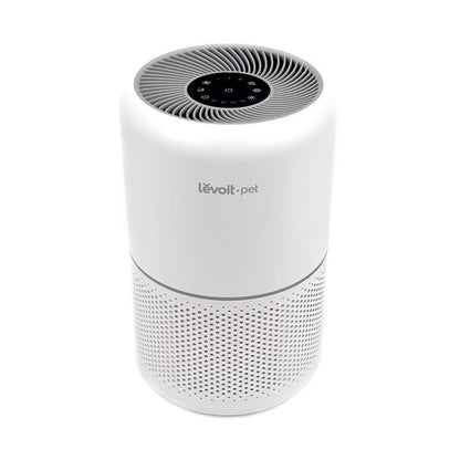 Emery Jensen air purifier in white designed for 219 sq ft space, featuring a sleek modern look and compact design.