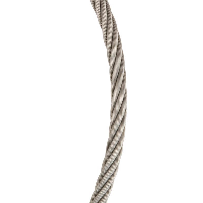Emery Jensen aircraft cable in stainless steel, 125 feet long, with a durable, flexible design suitable for heavy-duty applications.