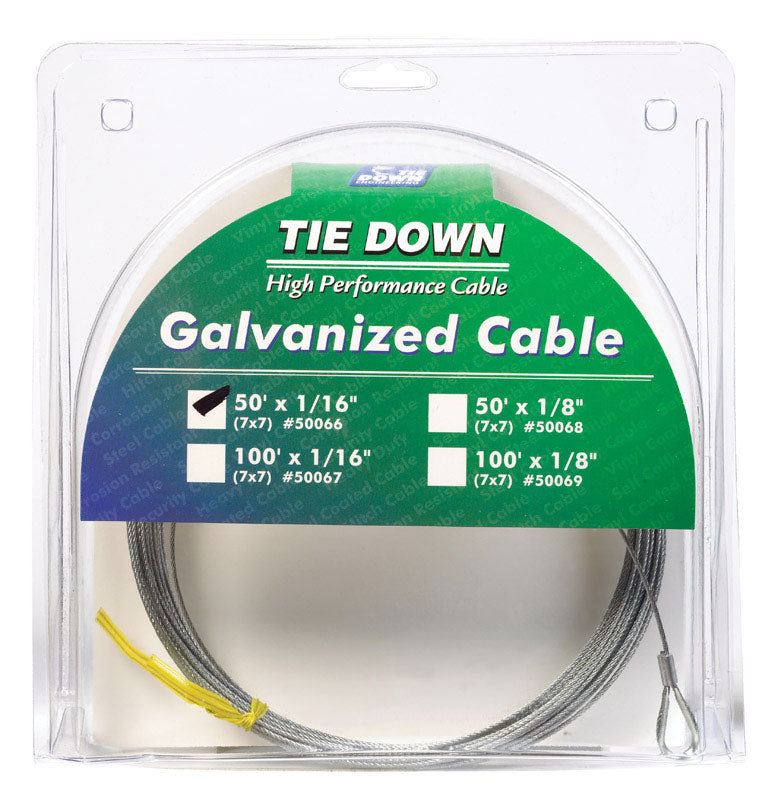 Pre-cut CABLE50'GALV1/16