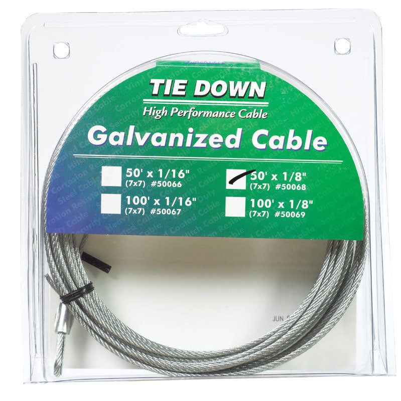 Pre-cut CABLE50'GALV1/8"
