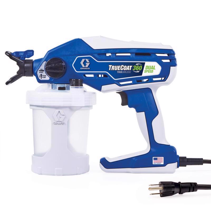 Emery Jensen handheld airless paint sprayer, 9.75-inch portable spray gun for smooth painting projects.