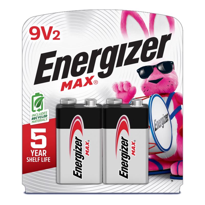 BATTERY ALKALINE 9V 2PK