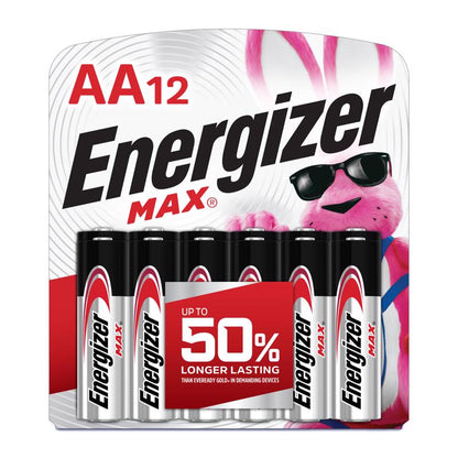 BATTERY ALKALINE AA 12PK