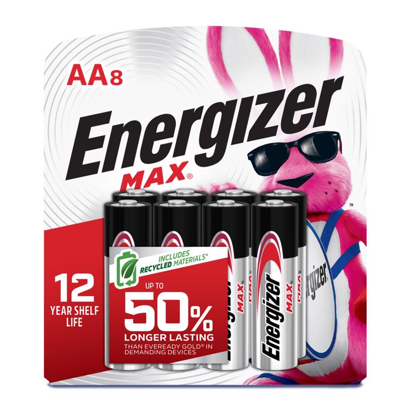 BATTERY ALKALINE AA 8PK