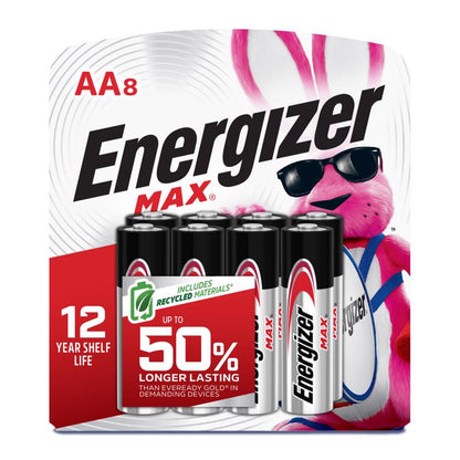 BATTERY ALKALINE AA 8PK