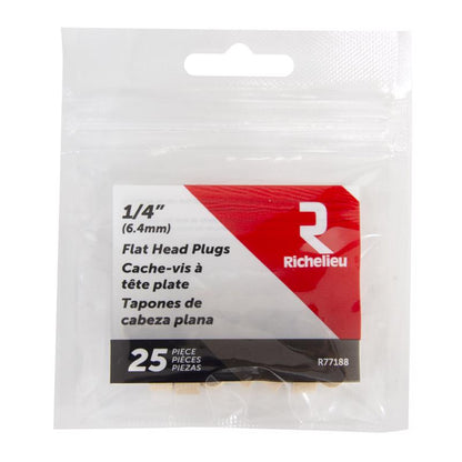 HEAD PLG FLT BIRCH 1/4" - Pack of 5