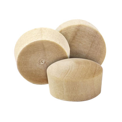 HEAD PLG RND BIRCH 3/8" - Pack of 5