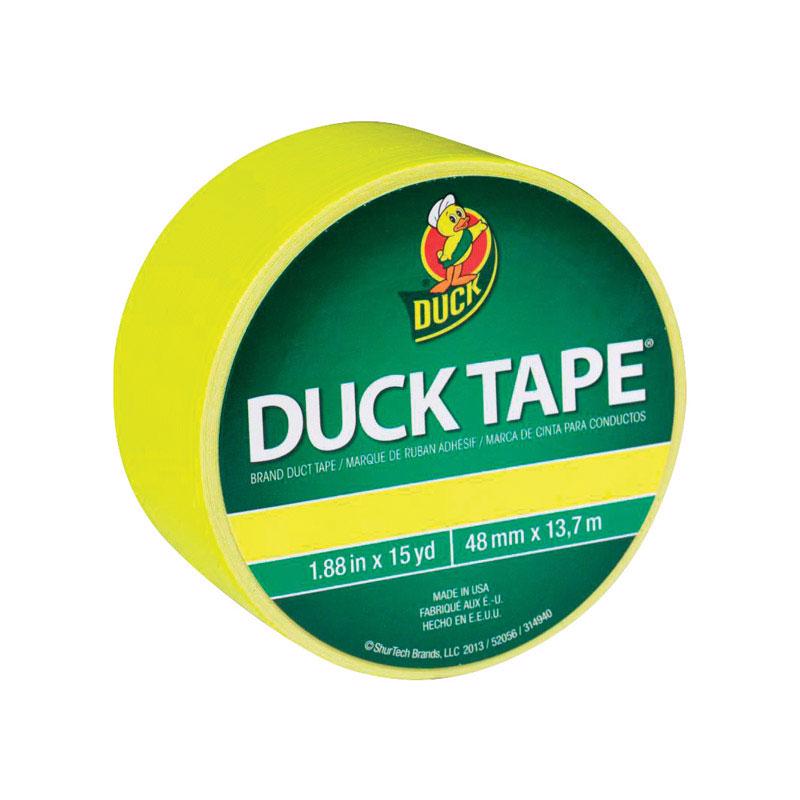 Yellow Emery Jensen all-purpose duct tape on a roll, 15-yard length, suitable for sealing, repair, and household projects.