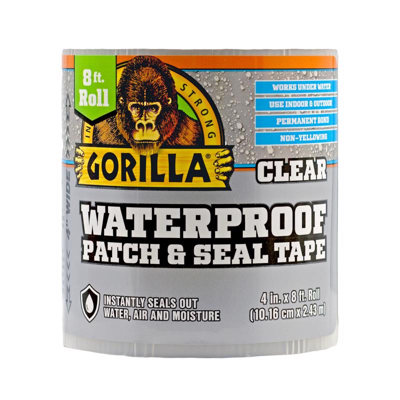 WTRPROF TAPE CLR 4"X8'