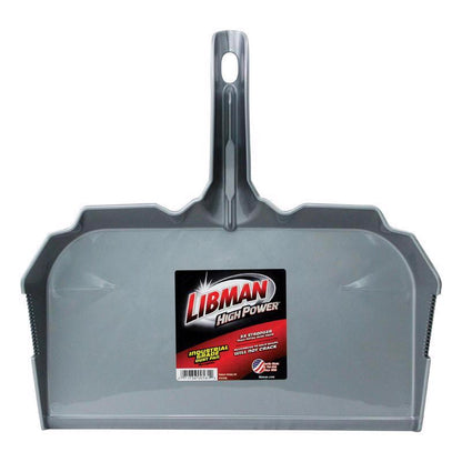 Emery Jensen pack of 6 gray all-purpose dust pans, durable metal construction for cleaning and debris collection.