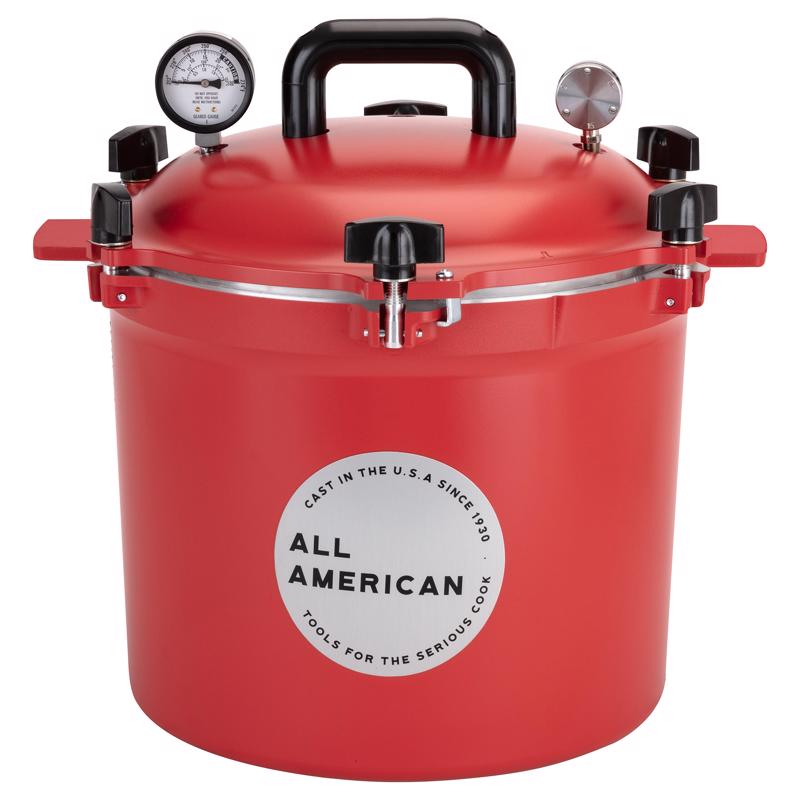 Emery Jensen 12-inch all pressure cooker, durable stainless steel construction with ergonomic handles, suitable for versatile cooking.