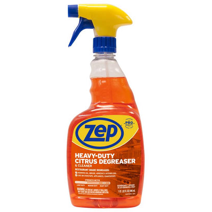 Emery Jensen citrus all-purpose cleaner bottles, 32oz each, in a pack of 12, suitable for cleaning various surfaces.