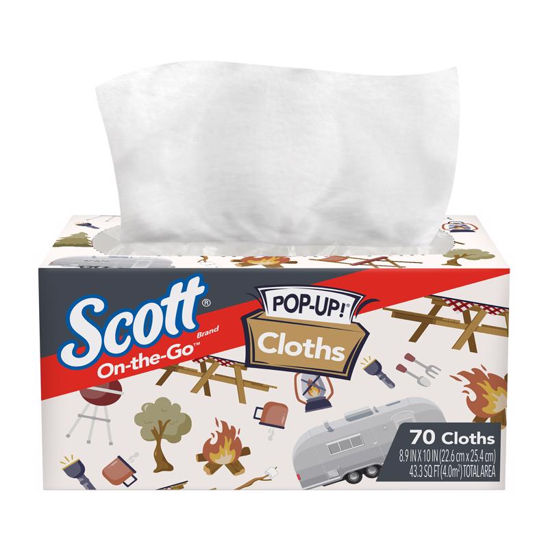 Emery Jensen all-purpose cleaning cloths, 9x10 inches, 70-count pack, soft microfiber cloths for general cleaning tasks.