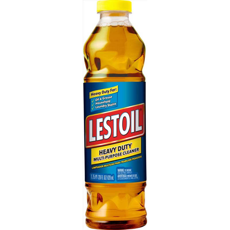 Emery Jensen CLEANR Lestoil 28oz all-purpose cleaner bottle with label and cap on a clean surface.