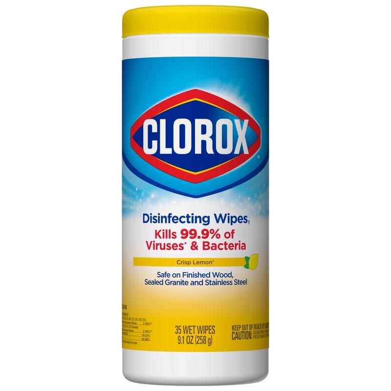 Emery Jensen Clorox Lemon All Purpose Cleaner Wipes 35 count, citrus-scented disinfectant wipes for cleaning surfaces