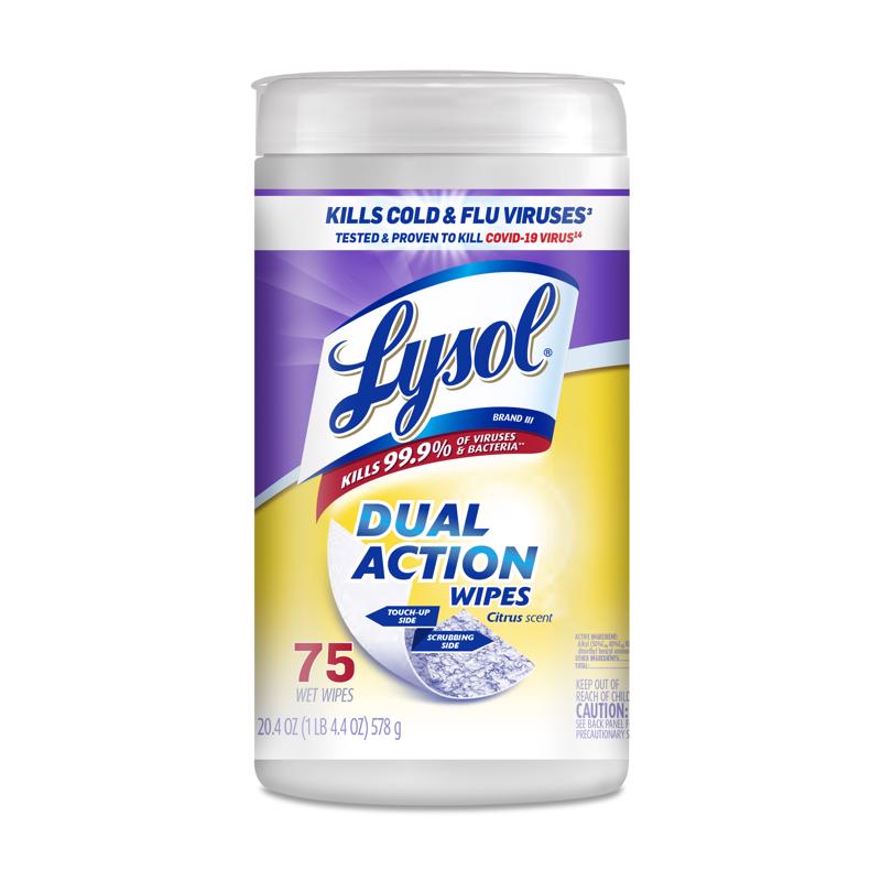LYSOL DUL ACT WIPES 75PK - Pack of 6