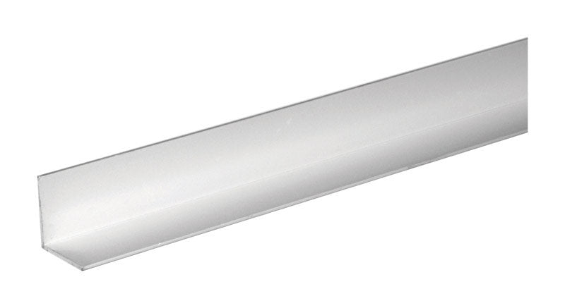 Emery Jensen anodized aluminum angle, 1/6 x 1 x 48 inches, used for framing and construction projects.