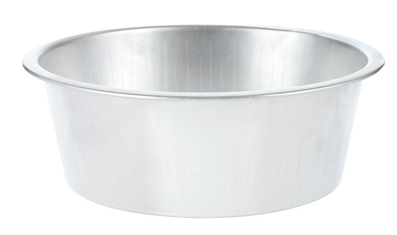 Round 12-quart aluminum pan dish by Emery Jensen, featuring a durable design for commercial or home cooking.