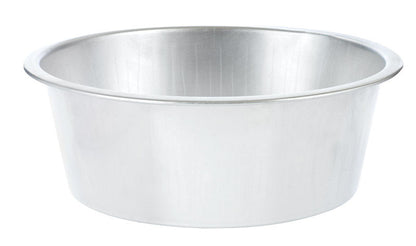 Round 12-quart aluminum pan dish by Emery Jensen, featuring a durable design for commercial or home cooking.