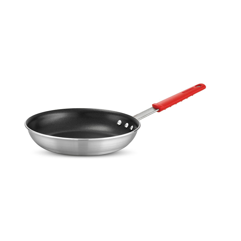 10-inch Emery Jensen aluminum professional fry pan with non-stick coating, shown with a handle and cooking surface.