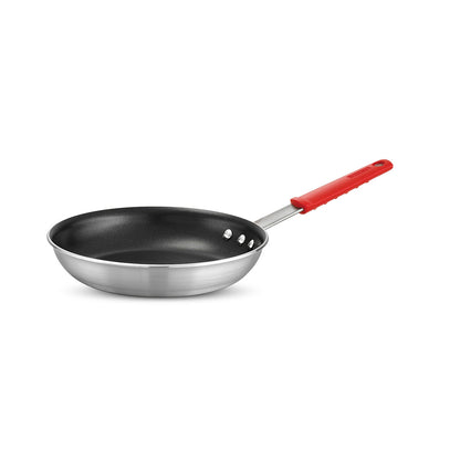 10-inch Emery Jensen aluminum professional fry pan with non-stick coating, shown with a handle and cooking surface.