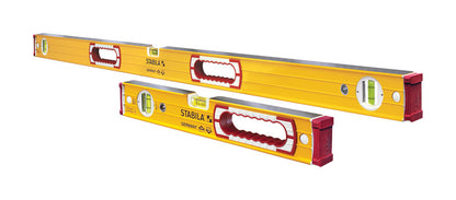 Emery Jensen 48-inch aluminum level with three vials for precise leveling and measuring in construction and carpentry tasks.