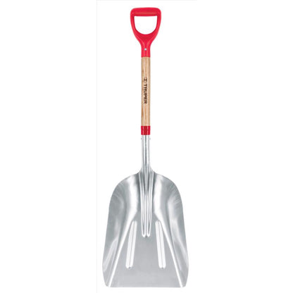 Emery Jensen aluminum scoop with 13.38-inch handle, durable aluminum construction, designed for efficient material handling.