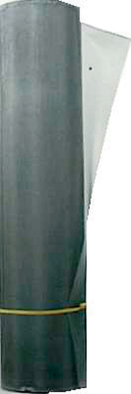 Emery Jensen aluminum screen in bright finish, 24x100 inches, shown in a close-up view of the bulk screen roll.