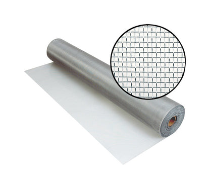 Aluminum screen by Emery Jensen, 36x100 inches, bright finish, durable screen for windows and doors, bulk packaging.