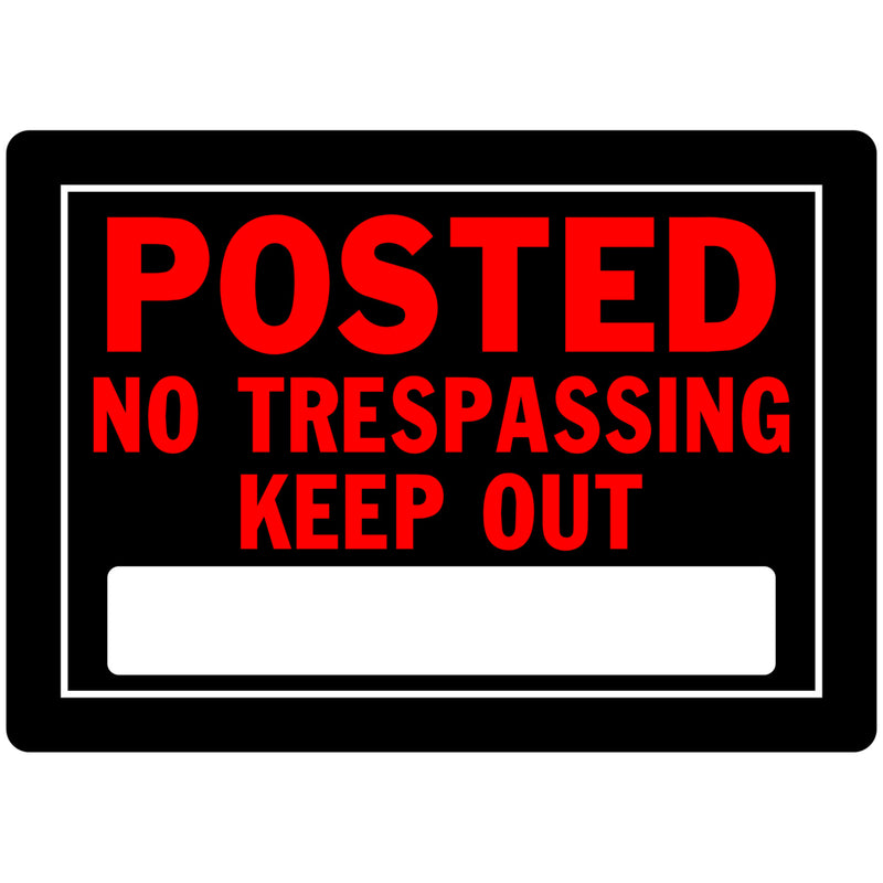 NO TRSPASS SIGN 10X14" - Pack of 6