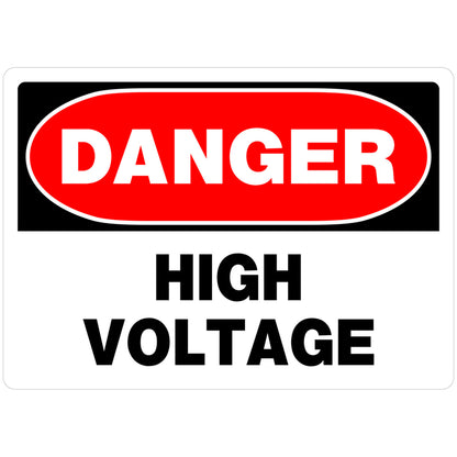 SIGN DNGR HIVOLT 10X14" - Pack of 6