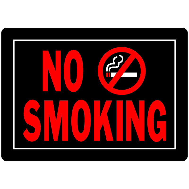 SIGN NO SMOKING 10X14" - Pack of 6
