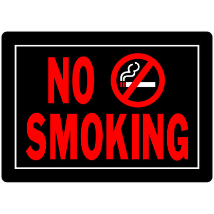 SIGN NO SMOKING 10X14" - Pack of 6