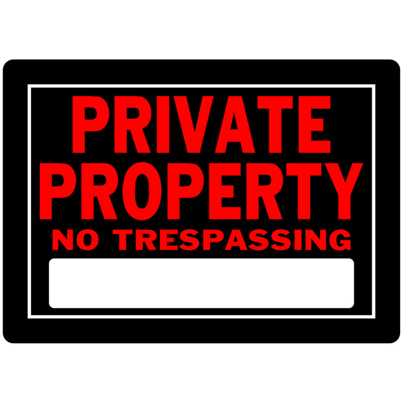 SIGN NO TRSPASS 10X14" - Pack of 6