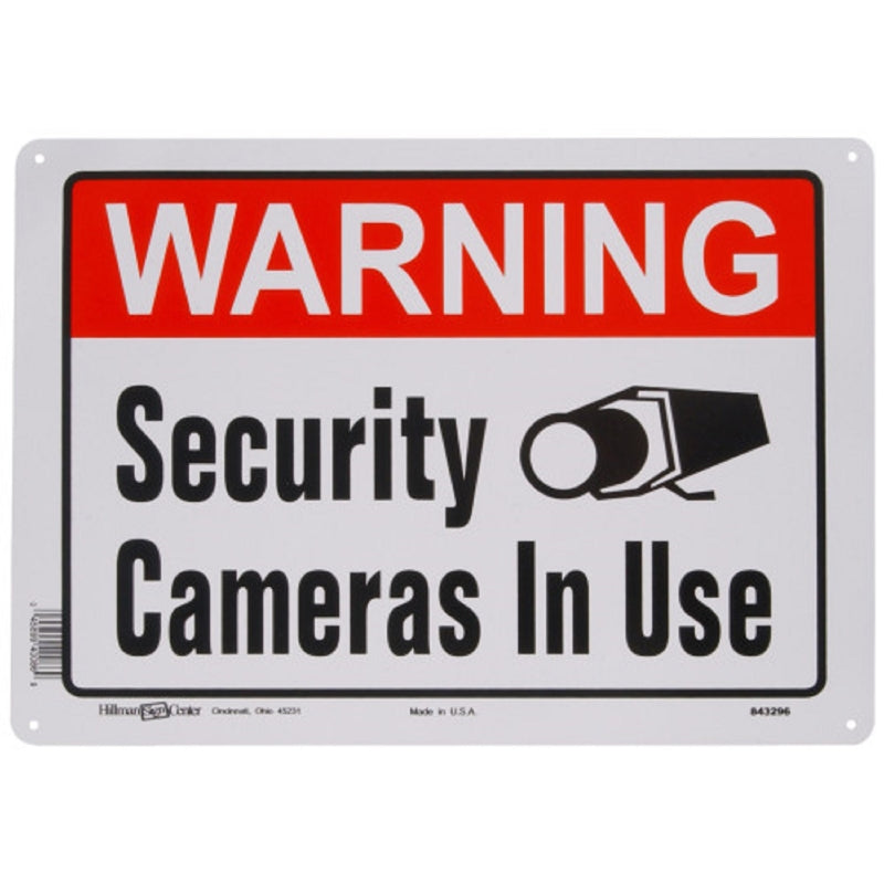 SIGN SECURITY CAM 10X14" - Pack of 6