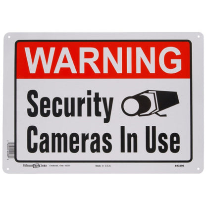 SIGN SECURITY CAM 10X14" - Pack of 6