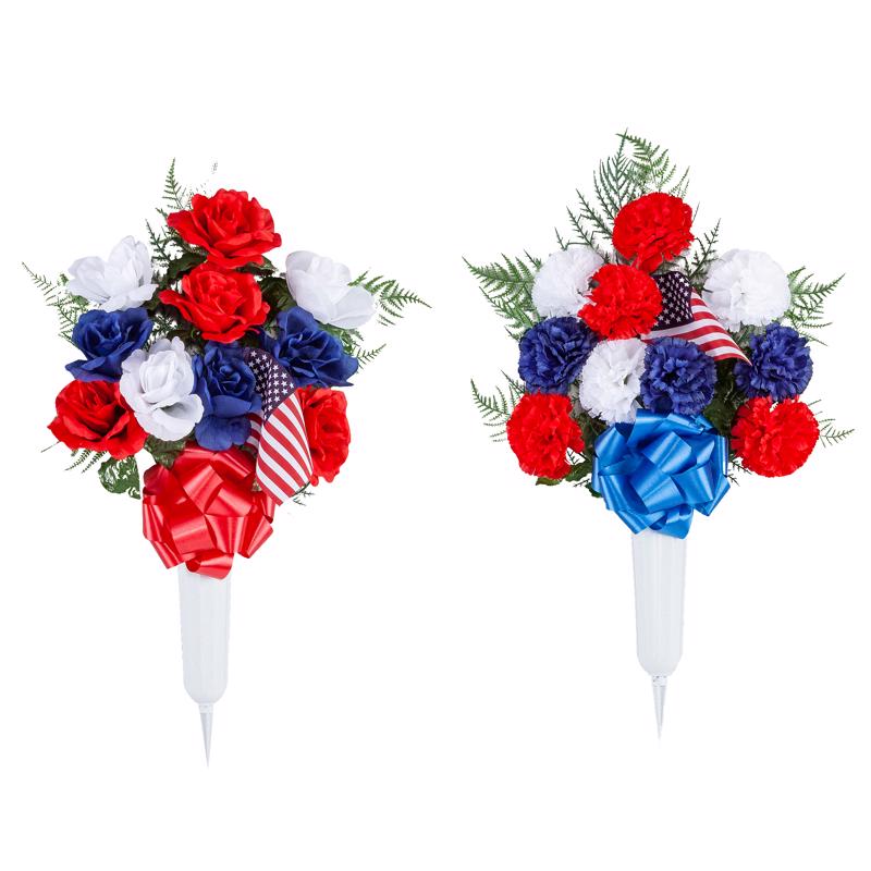 MEML VASE AMRC FLAG 26" - Pack of 12