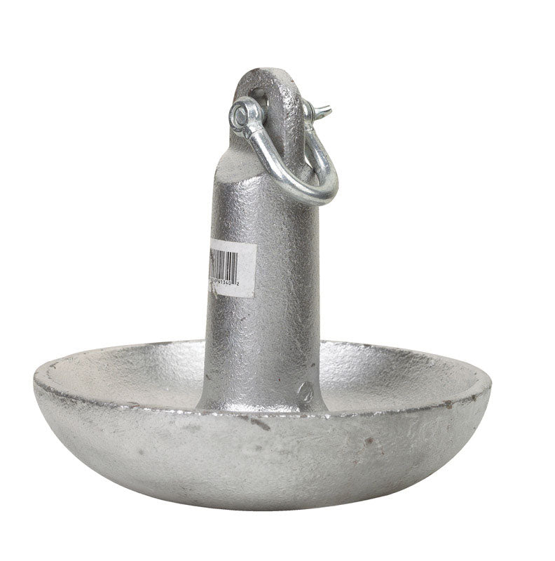 Emery Jensen 15lb anchor mushroom with chain and rope for maritime use, sturdy and reliable for boat anchoring.