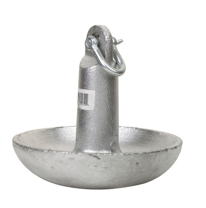 Emery Jensen 15lb anchor mushroom with chain and rope for maritime use, sturdy and reliable for boat anchoring.