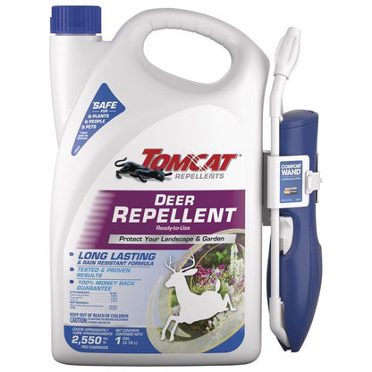 Emery Jensen deer and rodent repellent in a 1-gallon Ready-To-Use container, designed to deter animals from gardens and yards.