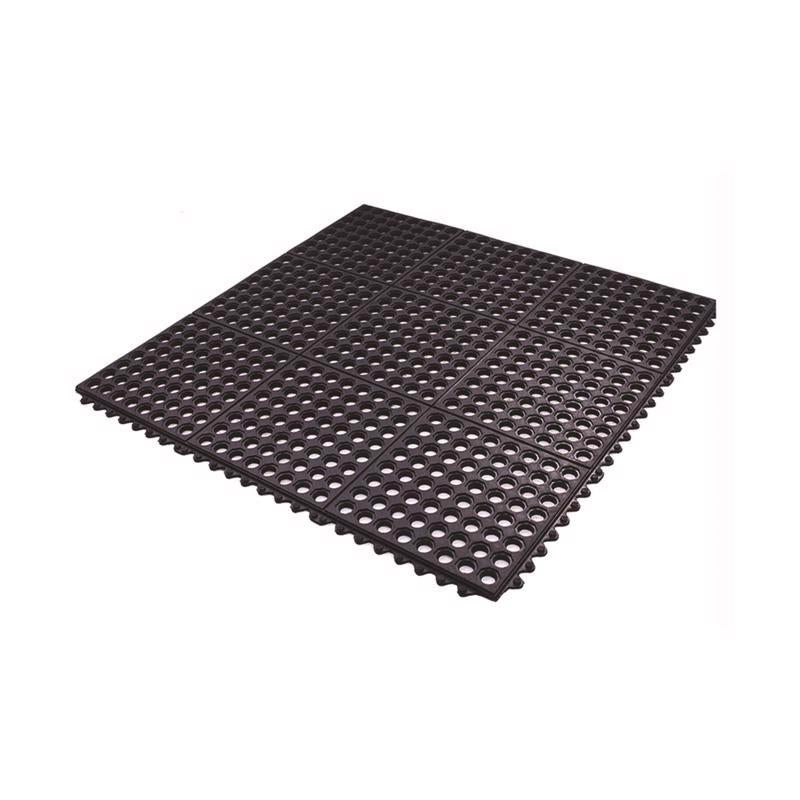 Emery Jensen anti-fatigue mat RBR3X3 with textured surface for comfort, ideal for standing workspaces.
