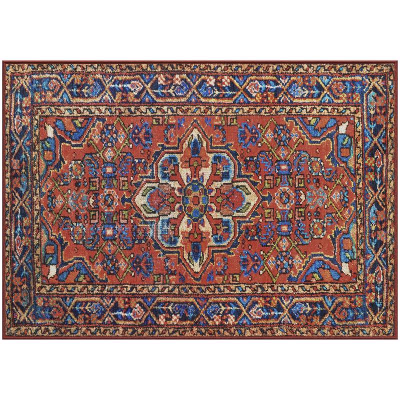 Emery Jensen 24x34-inch area rug floor mat with a textured, neutral design for home or office decor.