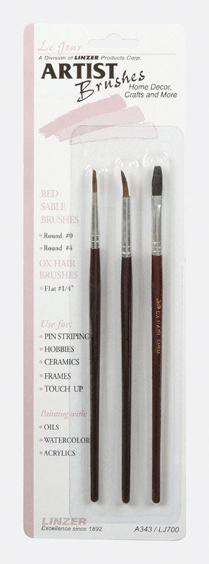 BRUSH ART 3PC CERAMIC - Pack of 12