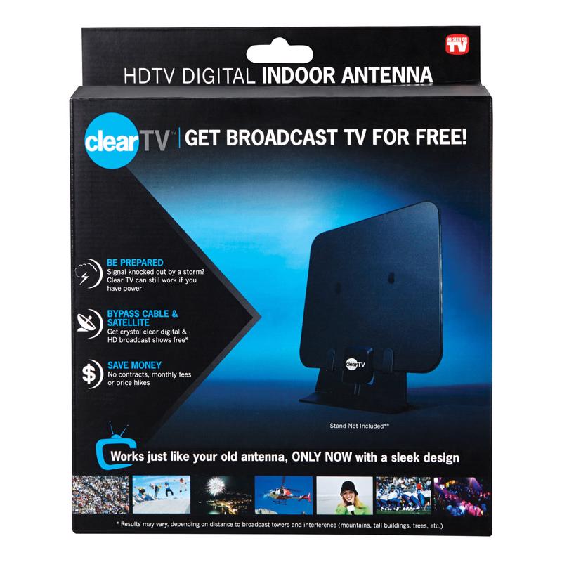 Emery Jensen Clear TV indoor antenna, as seen on TV, designed for better TV signal reception in a compact form.