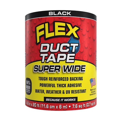 DUCT TAPE BLACK 4.6"X20'