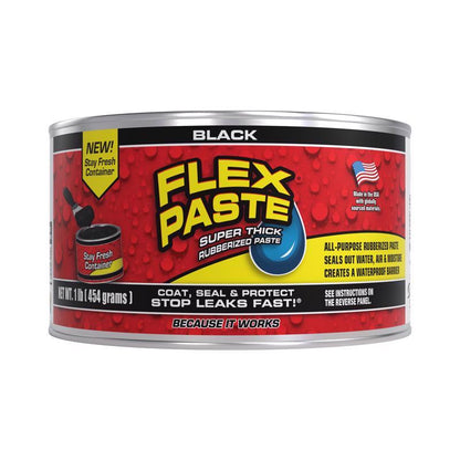 Emery Jensen Flex Paste Rubber Black 1lb, as seen on TV, flexible rubber paste for sealing and repair applications.