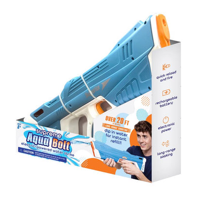 Emery Jensen Water Strike plastic spray bottle in blue and orange, as seen on TV, with a trigger spray nozzle for easy use.