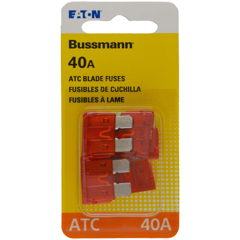 Emery Jensen ATC 40A blade fuses, CD5 type, used for automotive and electrical circuit protection, shown in the image.