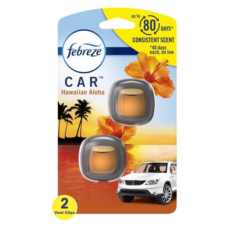 Emery Jensen Febreze Car Hawaii auto air fresheners pack of 8, fresh tropical scent for cars.