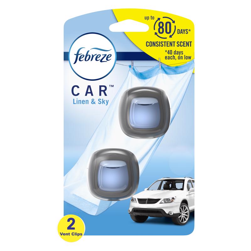 Emery Jensen Febreze Car L&S auto air fresheners pack of 8, freshen vehicle interior with citrus scent